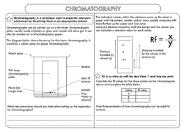 A Level Biology Chromatography Worksheet A Level Biology Teaching Chemistry Biology