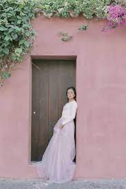 This Whimsical Pink Wedding Dress Will Make You Reconsider Wearing White Lavender Wedding Dress Wedding Dresses Beaded Wedding Dress Inspiration