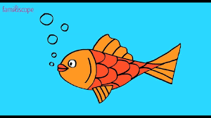 Apprendre à dessiner un poisson. Apprendre les animaux marins - YouTube