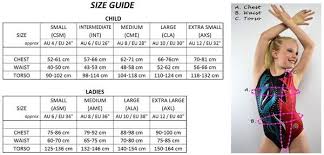 Gymnastics Leotard Size Chart And Fitting Guide Gymnastics
