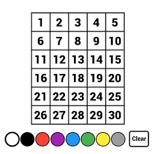 number chart 1 to 30 free virtual manipulatives toy theater