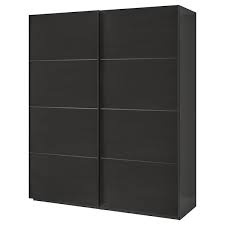 When all you need is a wardrobe with all the basic functions. Pax Wardrobe Black Brown Stained Ash Effect Black Brown Mehamn Black Brown Stained Ash Effect 200x66x236 Cm Ikea