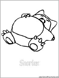 Snorlax coloring page from generation i pokemon category. Snorlax Coloring Page