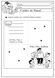 30 modelos de cartão de dia das mães para lembrancinha! Cartao Do Dia Dos Pais Pra Colorir E Imprimir Turma Da Monica