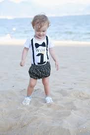 Buy Baby Boy First Birthday Outfit Infant Wild One Boy Bow Tie Short Sleeve Romper Shorts Bodysuit Cake Smash Outfits Online In Turkey B07w6f3qyj