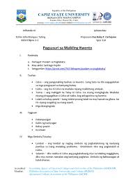 Orihinal na akda ni santiago pepito sa wikang hiligaynon; Pagsusuri Sa Maikling Kwentong Paalam Sa Pagkabata Ni Santiago Pepito