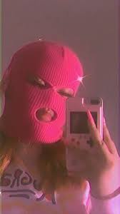 Make your device cooler and more beautiful. Pink Ski Mask Instagram Itsmaliaa Hood Wallpapers Pink Aesthetic Mask Girl