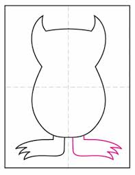 Add a few horizontal and slanted strokes on the chest of the monster. How To Draw A Monster Art Projects For Kids