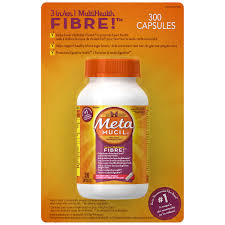 Metamucil 100 Natural Psyllium Husk Daily Fibre Supplement 300 Capsules