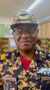 Air Marshal Martin Kambulu Pinehas, the commander of the Namibian Defence  Force (NDF) casted his vote.