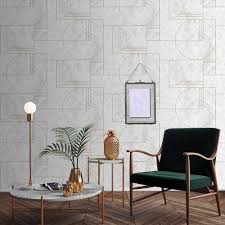 Papier Peint Art Deco Aux Motifs Geometriques 4 Murs Papier Peint Art Deco Deco Papier Peint