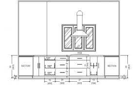 Drawing Of Kitchen Section Drawing In Autocad Autocad Open House Plans Architectural House Plans
