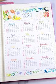 2020 Calendar Template Printable Watercolor Bullet Journal Etsy In 2020 Bullet Journal Yearly Bullet Journal Printables Journal