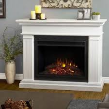 Real Flame Kennedy 56 In Grand Series Electric Fireplace In White 8070e W The Home Depot White Fireplace Electric Fireplace With Mantel White Electric Fireplace
