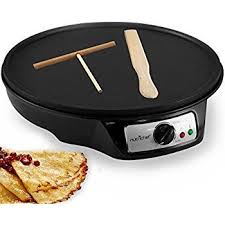 Amazon Com Perfect Crepe Maker And Pancake Maker Crepe Pan With 2 Interchangeable Non Stick Electric Griddle Pans Includ Crepe Maker Pancake Maker Crepe Pan
