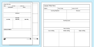Typically evaluative by nature, teacher observation is usually the new vision, according to hirsh, involves teacher teams that meet daily to study standards, plan joint lessons, examine student work, and. Activity Lesson Plan Template Uk Teaching Reosurces