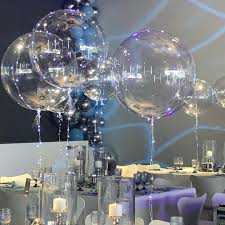 Balloon Elegance On Instagram Crystal Clear Balloons And Lighting Take Your Decor To The Next Level Planning A Part Balloon Lights Clear Balloons Can Lights