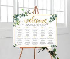 Wedding Seating Chart Wedding Table Plan Seating Chart Etsy