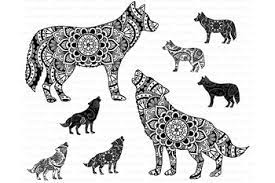 Download Mandala Wolf Howling Wolf Mandala Svg Wild Animals Wolf Mandala