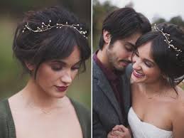 This is one that can fall into the category of wedding hairstyles for medium hair or long hair. Simple Winter Woodland Wedding Inspiration Unique Wedding Hairstyles Woodland Hair Piece Woodland Wedding Inspiration