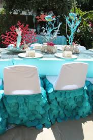 Image Result For How To Make A Tulle Mermaid Tail Table Decoration Fiestas De Sirenita Cumpleanos De Sirena Fiesta Tematica Sirenita