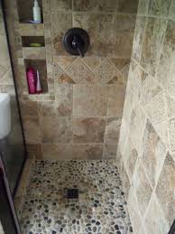 Need to tile a bathroom floor? River Rock Shower Tile Uh Huh Shower Tile Rock Shower Stone Shower