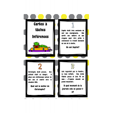 Cartes A Taches Sur Les Inferences Teaching French Teaching Reading Teaching Elementary