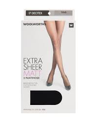 extra sheer pantihose woolworths co za