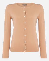 The ultimate layer for a cold evening or chilly spring day, our cardigans for women suit all. Round Neck Cashmere Cardigan Camel Brown N Peal London
