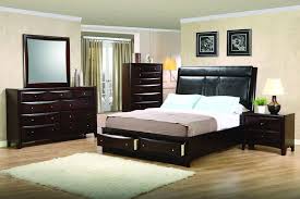 Phoenix Casual Cappuccino Master Bedroom Set King Storage Bed Bed Furniture Platform Bed With Drawers