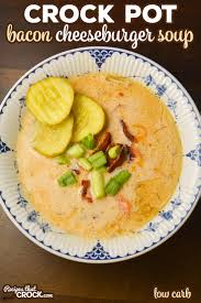 Lately, we have been getting soup at wegmans every sunday for dinner. Low Carb Crock Pot Bacon Cheeseburger Soup Recipes That Crock