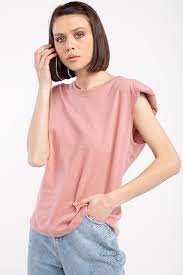 sifir kol votkali tshirt p 016904 moda stilleri kadin giyim kadin
