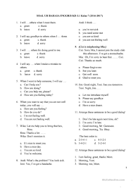 .soal kali ini yang diberikan oleh raja soal adalah soal bahasa inggris untuk kelas 1 smp/mts yang bisa diujikan untuk semester 2. Soal Ulangan Harian Kd 3 1 Kelas 7 Kurikulum 2013 English Esl Worksheets For Distance Learning And Physical Classrooms