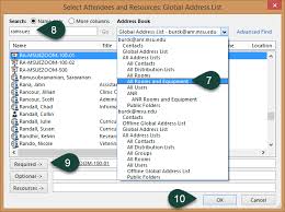Using Room And Equipment Calendars In Outlook Anr Technology Services