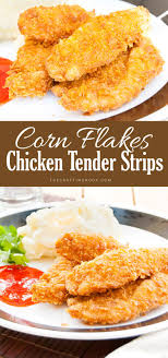 Cornflake Chicken Tenders The Crafting Nook Recipe Cornflake Chicken Corn Flakes Recipes