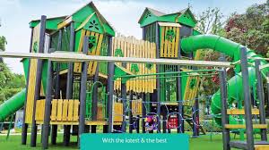 A playground, playpark, or play area is a place designed to provide an environment for children that facilitates play, typically outdoors. Playground Equipment Supplies Playground Centre