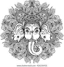 Krishna spent the early days of his life as a cow herder. Hindu Lord Ganesha Over Ornate Mandala Pattern Royalty Free Stock Vector 486073153 Avopix Com