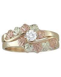 Unique Black Hills Gold Wedding Set With A Matching Engagement Ring And A Weddin Black Hills Gold Jewelry Black Hills Gold Rings Black Hills Gold Wedding Rings