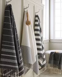 The globes are white swirled and were easy to install. These Towels Are Bigger Than My Bath Sheets Black And White Fouta Bath Towels By Scents And Feel At Horchow Black Bathroom Black Sheets Bath Sheets