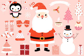 Cute Christmas Clip Art Set Kawaii Santa Claus Clipart Christmas Clipart Collection Winter Clipart By Pravokrugulnik Thehungryjpeg Com
