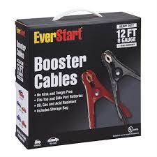 Color coded red & black for positive and negative terminals. Everstart Jumper Cables 12 Feet 8 Awg Gauge W Heavy Duty Clamps Tangle Free Walmart Com Walmart Com