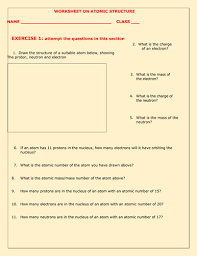 Of course, the basic definition of a molecule is to be short and concise. Atomic Structure Worksheet With Answers Teaching Resources