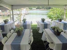 Jackie Fo A Lovely Lake Wedding Rectangle Wedding Tables Wedding Table Decorations Diy Rectangle Table Centerpieces