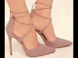 احدث موضة جزم كعب عالي جديدة Lace Up Heels Heels Shoes Women Heels