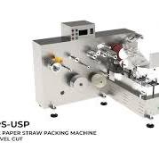 U shape Paper Straw Packing Machine With Bevel Cut | Running Video | Five  Fingers Exports