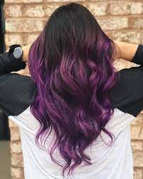 The dark brunette hair on this style fades to a beautiful baby blonde. 22 Dark Purple Hair Color Ideas For Women Trending In 2021