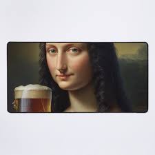 Mona Lisa Drinking Draught Beer " Art Board Print for Sale by unrealartwork 