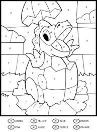 Dinosaur color by numbers for kids: Dinosaur Color By Numbers Coloring Book For Kids Ages 4 8 40 Pages
