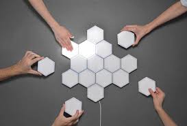 15pcs Led Modular Touch Sensitive Lighting Hexagonal Wall Lamps Nordic Garner Lights Lamp Interiordesign Livingroom Creative Lamps Led Panel Light Panels