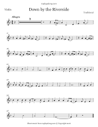 Down By The Riverside Free Sheet Music For Violin Visit Toplayalong Com And Get Access To Hundreds Of Scores For Sheet Music Violin Music Violin Sheet Music